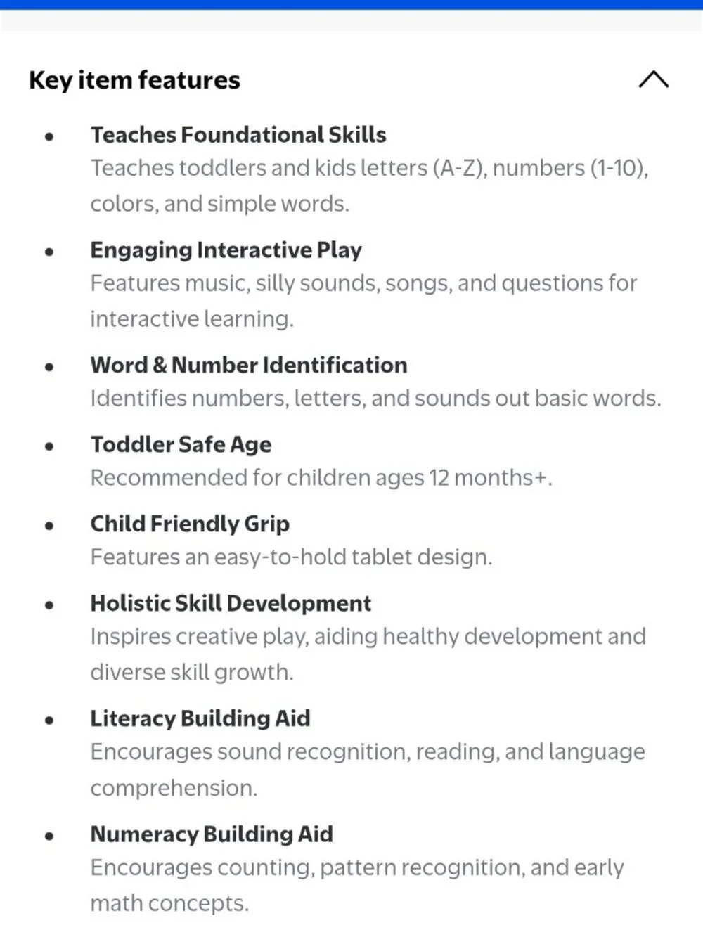 Spark Learning tablet 12mo+